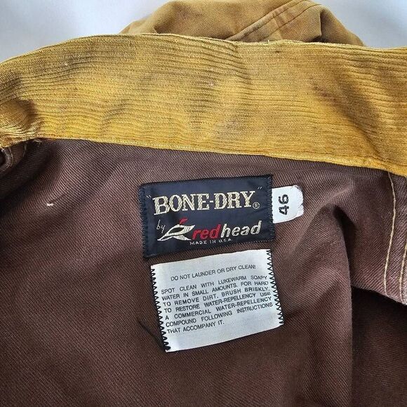 Vintage Bone Dry RedHead Hunting Jacket mens Sz 46 XL Canvas Shooting Coat USA - Picture 12 of 12